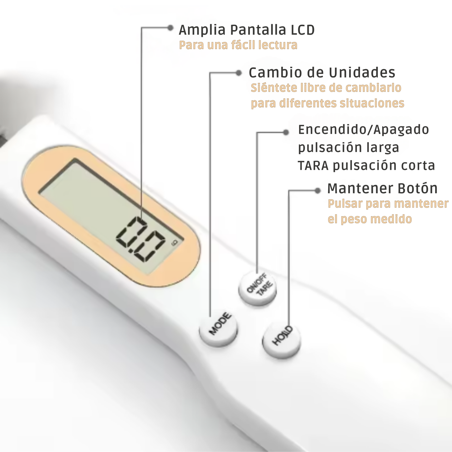 Cuchara con Bascula Digital Inteligente